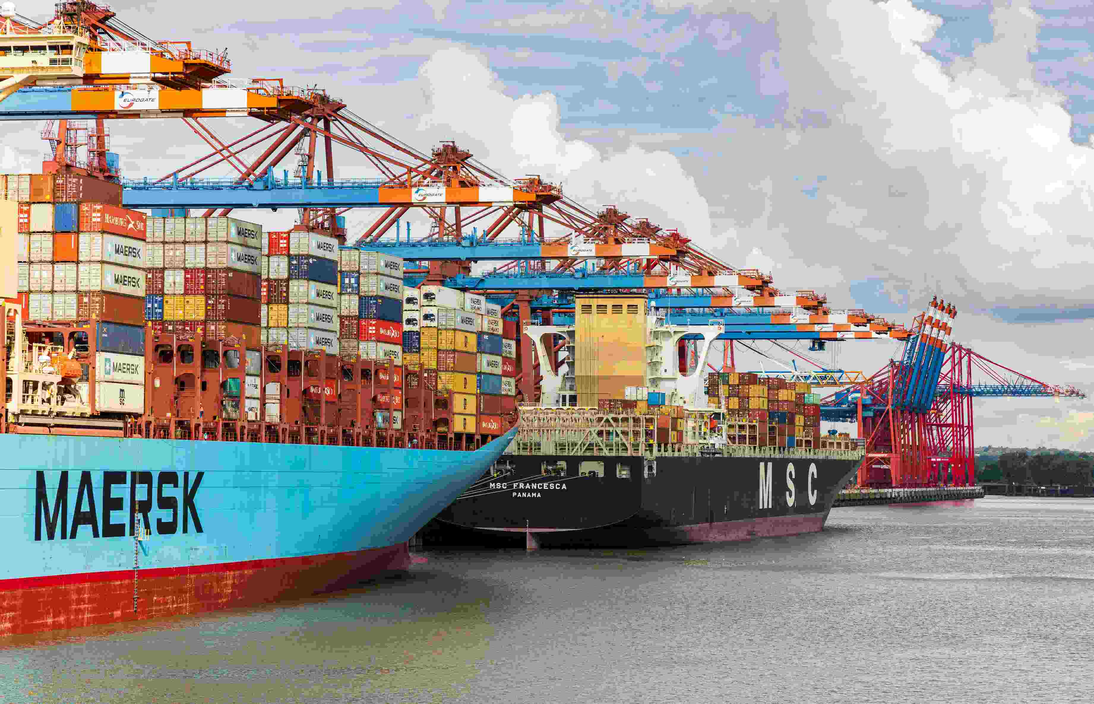 Container ship at berth