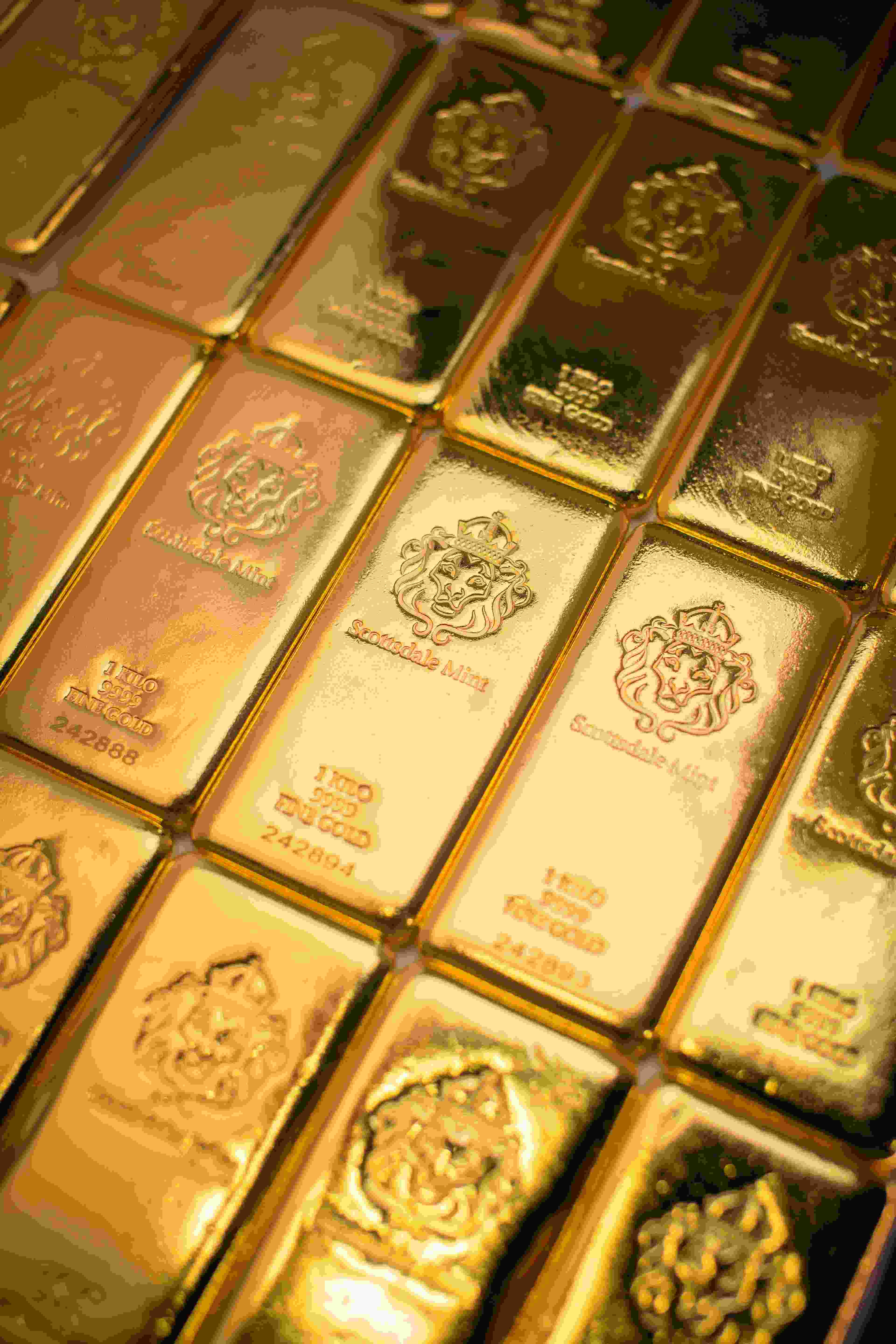 Stacked gold bars